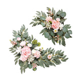 Maxbell 2x DIY Ornament Artificial Wreath Simulation Garland for Holiday Decorated style R