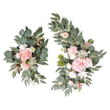 Maxbell 2x DIY Ornament Artificial Wreath Simulation Garland for Holiday Decorated style R