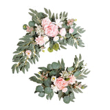 Maxbell 2x DIY Ornament Artificial Wreath Simulation Garland for Holiday Decorated style R