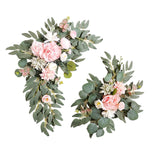 Maxbell 2x DIY Ornament Artificial Wreath Simulation Garland for Holiday Decorated style R
