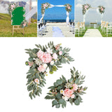 Maxbell 2x DIY Ornament Artificial Wreath Simulation Garland for Holiday Decorated style R