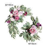Maxbell 2x DIY Ornament Artificial Wreath Simulation Garland for Holiday Decorated style p