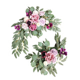 Maxbell 2x DIY Ornament Artificial Wreath Simulation Garland for Holiday Decorated style p