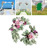 Maxbell 2x DIY Ornament Artificial Wreath Simulation Garland for Holiday Decorated style p