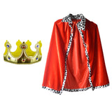Maxbell King Cloak King Crown Children Cape Cloak Cosplay Carnival for Girls Boys King Cloak
