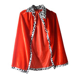 Maxbell King Cloak King Crown Children Cape Cloak Cosplay Carnival for Girls Boys King Cloak