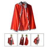 Maxbell King Cloak King Crown Children Cape Cloak Cosplay Carnival for Girls Boys King Cloak