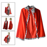 Maxbell King Cloak King Crown Children Cape Cloak Cosplay Carnival for Girls Boys King Cloak