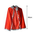 Maxbell King Cloak King Crown Children Cape Cloak Cosplay Carnival for Girls Boys King Cloak