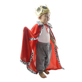 Maxbell King Cloak King Crown Children Cape Cloak Cosplay Carnival for Girls Boys king crown