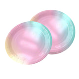 Maxbell Dinnerware Set Paper Plates Banner Cups Tablecloths for Weddings Birthday 7 inch dinner plate