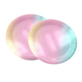 Maxbell Dinnerware Set Paper Plates Banner Cups Tablecloths for Weddings Birthday 7 inch dinner plate