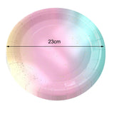 Maxbell Dinnerware Set Paper Plates Banner Cups Tablecloths for Weddings Birthday 9 inch dinner plate