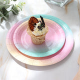 Maxbell Dinnerware Set Paper Plates Banner Cups Tablecloths for Weddings Birthday 9 inch dinner plate