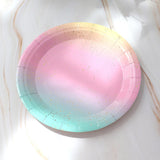 Maxbell Dinnerware Set Paper Plates Banner Cups Tablecloths for Weddings Birthday 9 inch dinner plate
