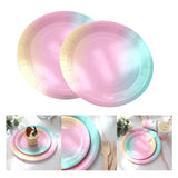 Maxbell Dinnerware Set Paper Plates Banner Cups Tablecloths for Weddings Birthday 9 inch dinner plate