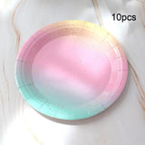 Maxbell Dinnerware Set Paper Plates Banner Cups Tablecloths for Weddings Birthday 9 inch dinner plate