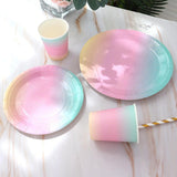 Maxbell Dinnerware Set Paper Plates Banner Cups Tablecloths for Weddings Birthday Paper cups