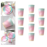 Maxbell Dinnerware Set Paper Plates Banner Cups Tablecloths for Weddings Birthday Paper cups
