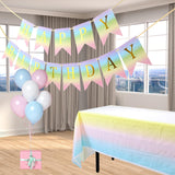 Maxbell Dinnerware Set Paper Plates Banner Cups Tablecloths for Weddings Birthday Tablecloths