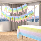 Maxbell Dinnerware Set Paper Plates Banner Cups Tablecloths for Weddings Birthday Banner