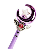 Maxbell Princess Wands Costume Accessories Pretend Toy for Carnival Birthday Party Amaranth Moon