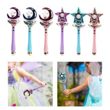 Maxbell Princess Wands Costume Accessories Pretend Toy for Carnival Birthday Party Amaranth Moon