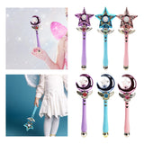 Maxbell Princess Wands Costume Accessories Pretend Toy for Carnival Birthday Party Amaranth Moon