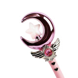 Maxbell Princess Wands Costume Accessories Pretend Toy for Carnival Birthday Party Moon Pink