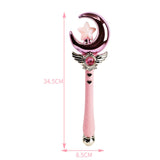 Maxbell Princess Wands Costume Accessories Pretend Toy for Carnival Birthday Party Moon Pink