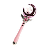 Maxbell Princess Wands Costume Accessories Pretend Toy for Carnival Birthday Party Moon Pink