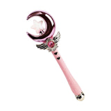 Maxbell Princess Wands Costume Accessories Pretend Toy for Carnival Birthday Party Moon Pink