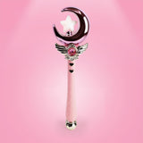Maxbell Princess Wands Costume Accessories Pretend Toy for Carnival Birthday Party Moon Pink
