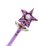 Maxbell Princess Wands Costume Accessories Pretend Toy for Carnival Birthday Party Amaranth Star