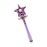 Maxbell Princess Wands Costume Accessories Pretend Toy for Carnival Birthday Party Amaranth Star