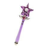 Maxbell Princess Wands Costume Accessories Pretend Toy for Carnival Birthday Party Amaranth Star