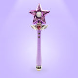 Maxbell Princess Wands Costume Accessories Pretend Toy for Carnival Birthday Party Amaranth Star