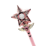 Maxbell Princess Wands Costume Accessories Pretend Toy for Carnival Birthday Party Stars Pink