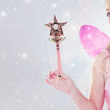 Maxbell Princess Wands Costume Accessories Pretend Toy for Carnival Birthday Party Stars Pink