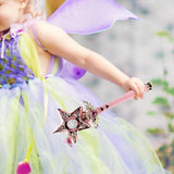 Maxbell Princess Wands Costume Accessories Pretend Toy for Carnival Birthday Party Stars Pink