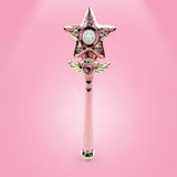 Maxbell Princess Wands Costume Accessories Pretend Toy for Carnival Birthday Party Stars Pink