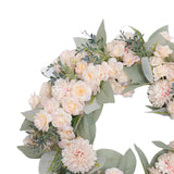 Maxbell Floral Wreath Hanging Ornaments Front Door Wreath for Outdoor Photo Props Champagne