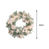 Maxbell Floral Wreath Hanging Ornaments Front Door Wreath for Outdoor Photo Props Champagne