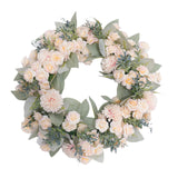 Maxbell Floral Wreath Hanging Ornaments Front Door Wreath for Outdoor Photo Props Champagne