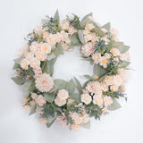Maxbell Floral Wreath Hanging Ornaments Front Door Wreath for Outdoor Photo Props Champagne