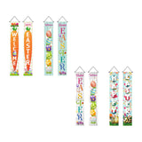 Maxbell Easter Banners Hanging Door Decorations for Holiday Easter Party Photo Props Carrot