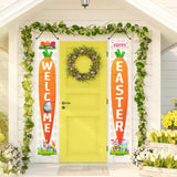 Maxbell Easter Banners Hanging Door Decorations for Holiday Easter Party Photo Props Carrot