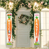 Maxbell Easter Banners Hanging Door Decorations for Holiday Easter Party Photo Props Carrot