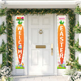 Maxbell Easter Banners Hanging Door Decorations for Holiday Easter Party Photo Props Carrot