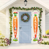 Maxbell Easter Banners Hanging Door Decorations for Holiday Easter Party Photo Props Carrot